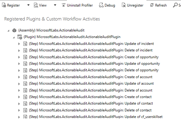 Plugin Registration Tool steps