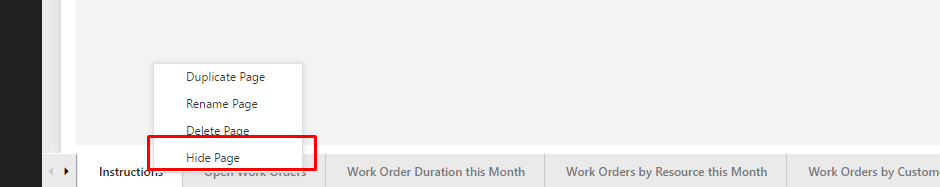 Develop Hide page