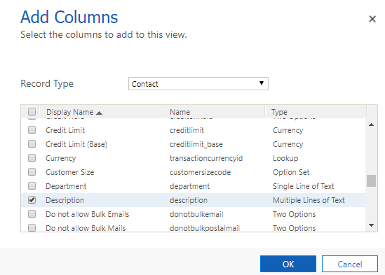 Adding Description Field