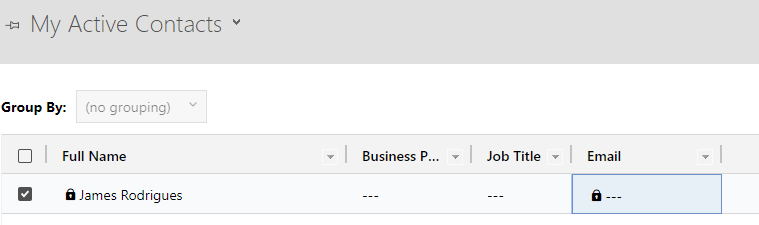Email Locked as Job Title is Blank