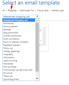 Categories of Email Templated