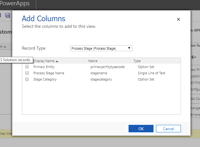 Add Process Stage Column