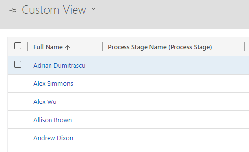Bank Process Stage Name