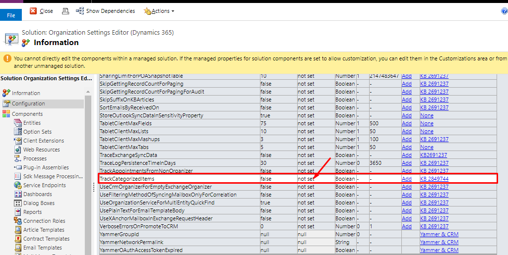 Category Tracking Not Set 