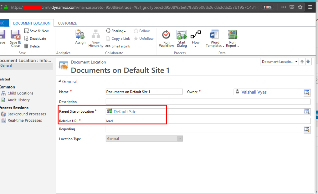 Document Location Default Site