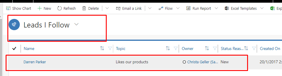 Leads I Follow View