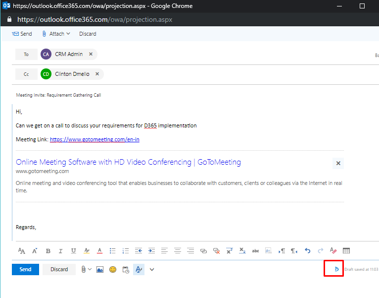 Outlook Mail Composition