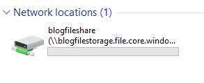 Created Netwrokk Drive with File Share mapped
